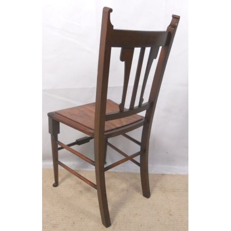 Set von fünf Antiken Englischen Jugendstil Art Nouveau Mahagoni Stühlen von ca. 1900