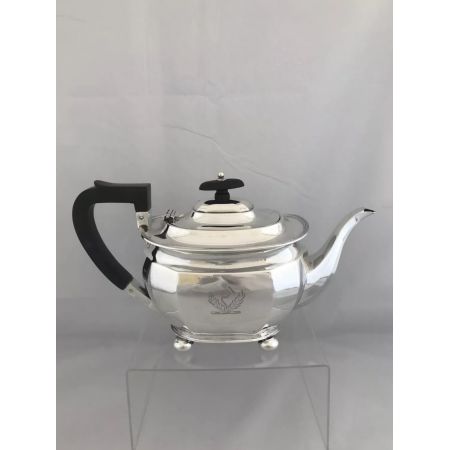 Original Englische Silberner Art Deco Teekanne von ca. 1924 von Henry Atkin