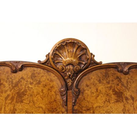 Original Nussbaum Wurzelholz Kleiderschrank Linen Press englisch 1930