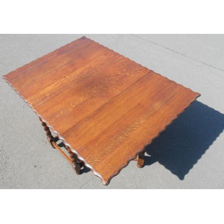 Großer antiker Eichen Gateleg Esstisch original englisch 1920 