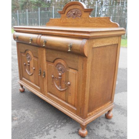 Edwardianisches Sideboard Eiche antik englisch 1890
