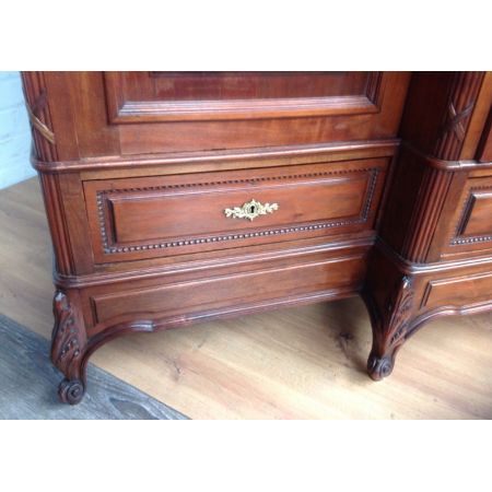 Großer original antiker Nussbaum Kleiderschrank französisch 1890
