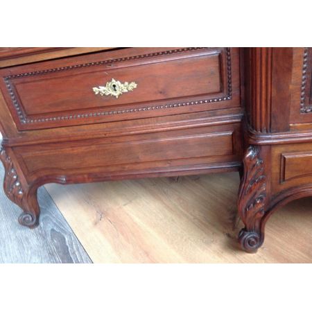 Großer original antiker Nussbaum Kleiderschrank französisch 1890