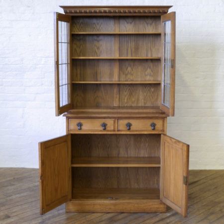 Edwardianischer antiker Bücherschrank Eiche englischer Buffetschrank 1890