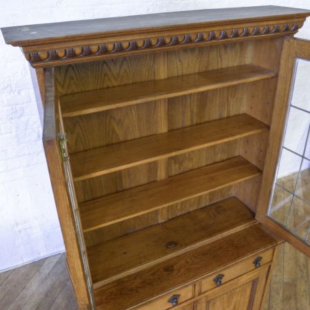 Edwardianischer antiker Bücherschrank Eiche englischer Buffetschrank 1890