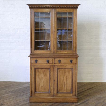 Edwardianischer antiker Bücherschrank Eiche englischer Buffetschrank 1890