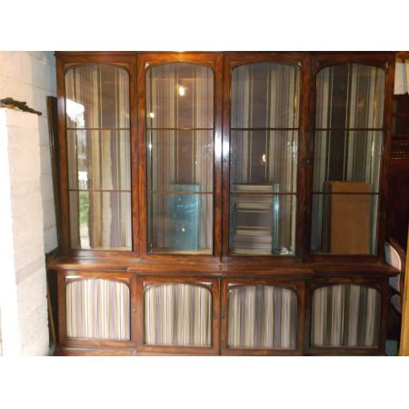 Britisches antikes Mahagoni Breakfront Bücherregal 1860