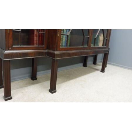 Großes edwardianisches Mahagoni Landhaus Bücherregal englisch 1890