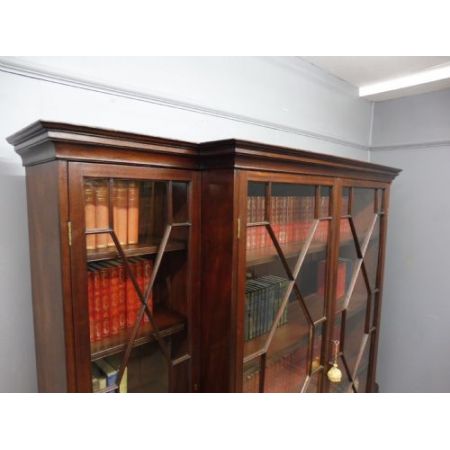 Großes edwardianisches Mahagoni Landhaus Bücherregal englisch 1890