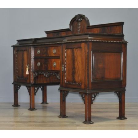 Großes original antikes Mahagoni Sideboard Flammenmaserung 1920