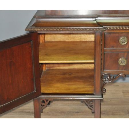 Großes original antikes Mahagoni Sideboard Flammenmaserung 1920