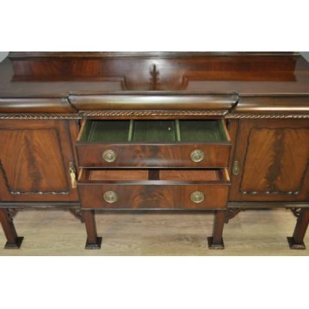 Großes original antikes Mahagoni Sideboard Flammenmaserung 1920