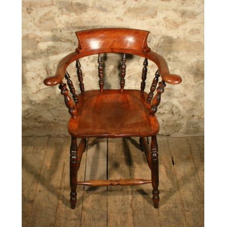 Hoher original antiker Smokers Chair Stuhl Birke englisch 1870