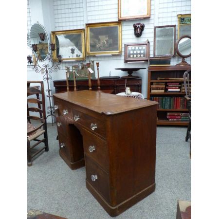 Englischer original viktorianischer Beistelltisch Kiefer Schreibtisch 1850