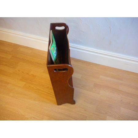 Britischer antiker Zeitungs Ständer Mahagoni Magazinständer 1920