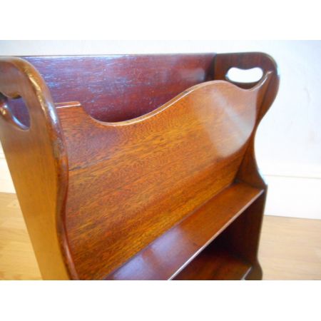 Britischer antiker Zeitungs Ständer Mahagoni Magazinständer 1920