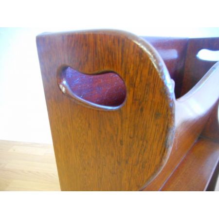 Britischer antiker Zeitungs Ständer Mahagoni Magazinständer 1920