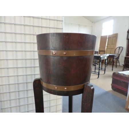 Original antiker englischer Blumentopf aus Eiche 1920