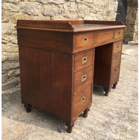 Original antiker Mahagoni Military Schreibtisch englisch