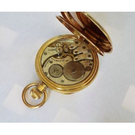 Antike Thomas Russell Taschenuhr Gold original englisch 1910