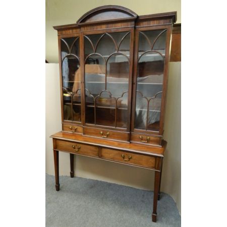 Georgianische englische Mahagoni Vitrine original antik 1880