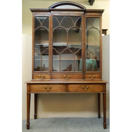 Georgianische englische Mahagoni Vitrine original antik 1880