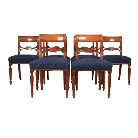 Einzigartiger Antiker Satz englischer Eiche Esszimmerstühle 8 Stück 1850