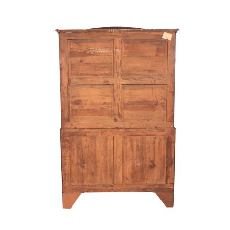 Antiker Englischer Mahagoni Kleiderschrank 1850