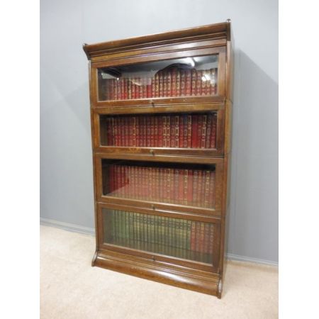 Edwardianisches Eichen Bücherregal original antik englisch 1910