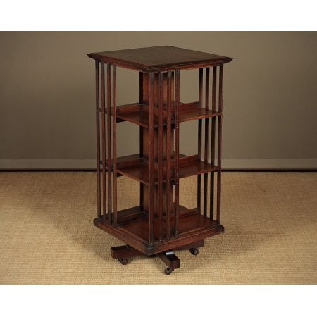 Edwardianisches Bücherregal drehbar Revolving bookcase original antik 1910