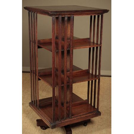 Edwardianisches Bücherregal drehbar Revolving bookcase original antik 1910