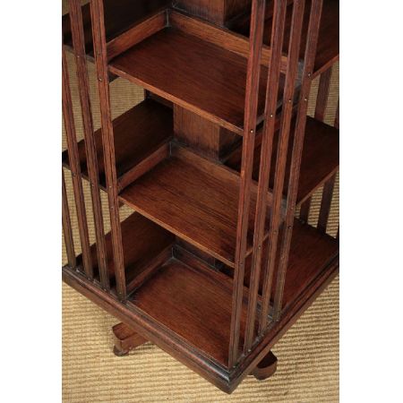 Edwardianisches Bücherregal drehbar Revolving bookcase original antik 1910