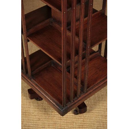 Edwardianisches Bücherregal drehbar Revolving bookcase original antik 1910