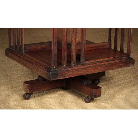 Edwardianisches Bücherregal drehbar Revolving bookcase original antik 1910