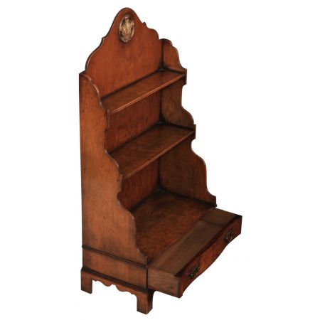 Kleines original antikes Queen Anne Nussbaum Bücherregal englisch 1920