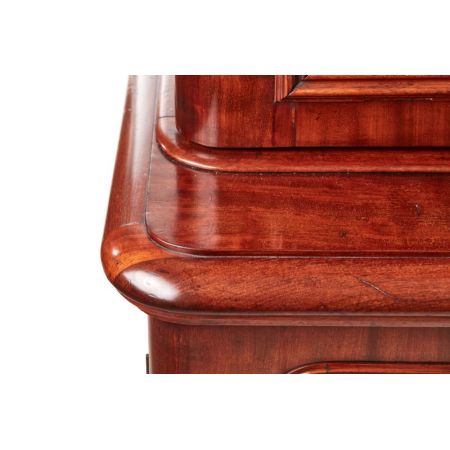 Hochwertiger original viktorianischer Mahagoni Bücherschrank Breakfront antik 1860