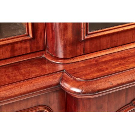 Hochwertiger original viktorianischer Mahagoni Bücherschrank Breakfront antik 1860