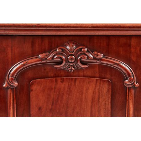 Hochwertiger original viktorianischer Mahagoni Bücherschrank Breakfront antik 1860