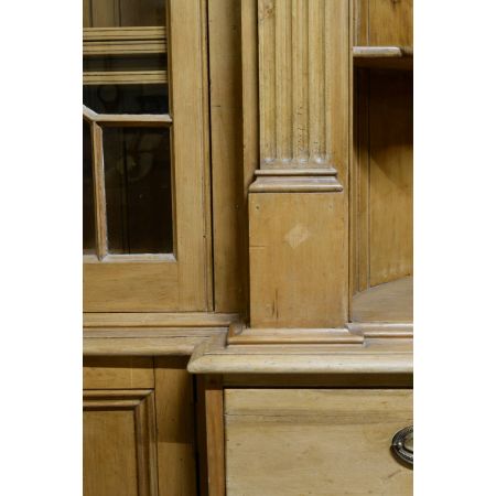 Antiker georgianischer Breakfront Bücherschrank Kiefer englisch 1750