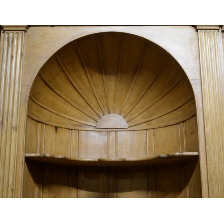 Antiker georgianischer Breakfront Bücherschrank Kiefer englisch 1750