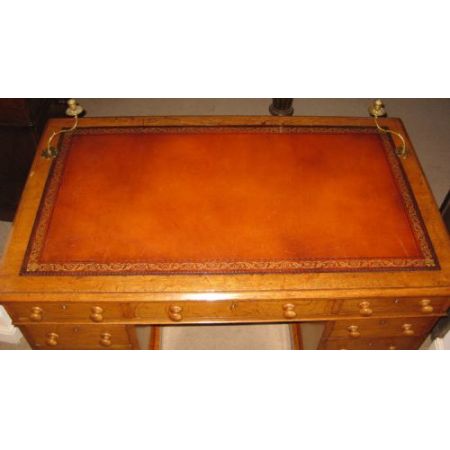 Antiker viktorianischer Schreibtisch Eiche englisch 1880