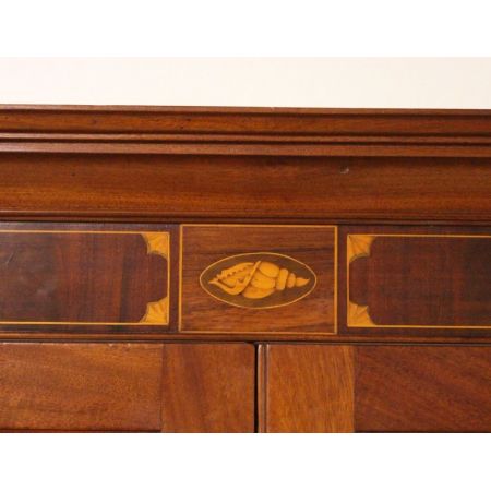 Georgianischer antiker Mahagoni Kleiderschrank Linen Press englisch 1840