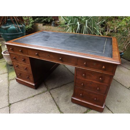 Feiner Antiker Regency Mahagoni Schreibtisch Partners Desk englisch 1810