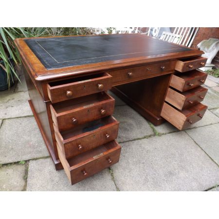 Feiner Antiker Regency Mahagoni Schreibtisch Partners Desk englisch 1810