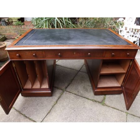 Feiner Antiker Regency Mahagoni Schreibtisch Partners Desk englisch 1810