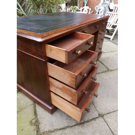 Feiner Antiker Regency Mahagoni Schreibtisch Partners Desk englisch 1810