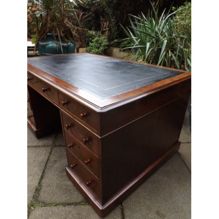 Feiner Antiker Regency Mahagoni Schreibtisch Partners Desk englisch 1810