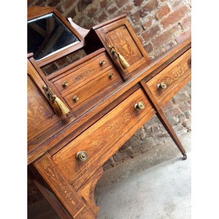 Original antiker Palisander Schreibtisch Bonheur du Jour edwardianisch 1902