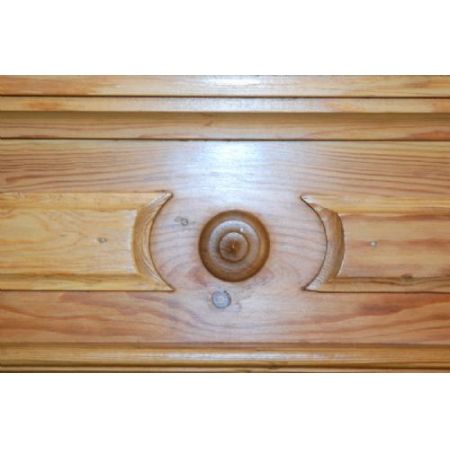 Antiker kleiner englischer Kiefernholz Kleiderschrank original 1870