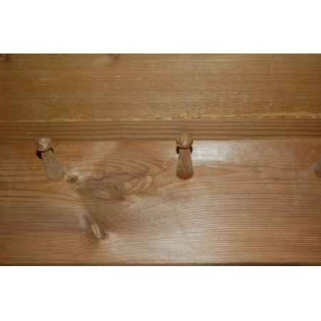 Antiker kleiner englischer Kiefernholz Kleiderschrank original 1870